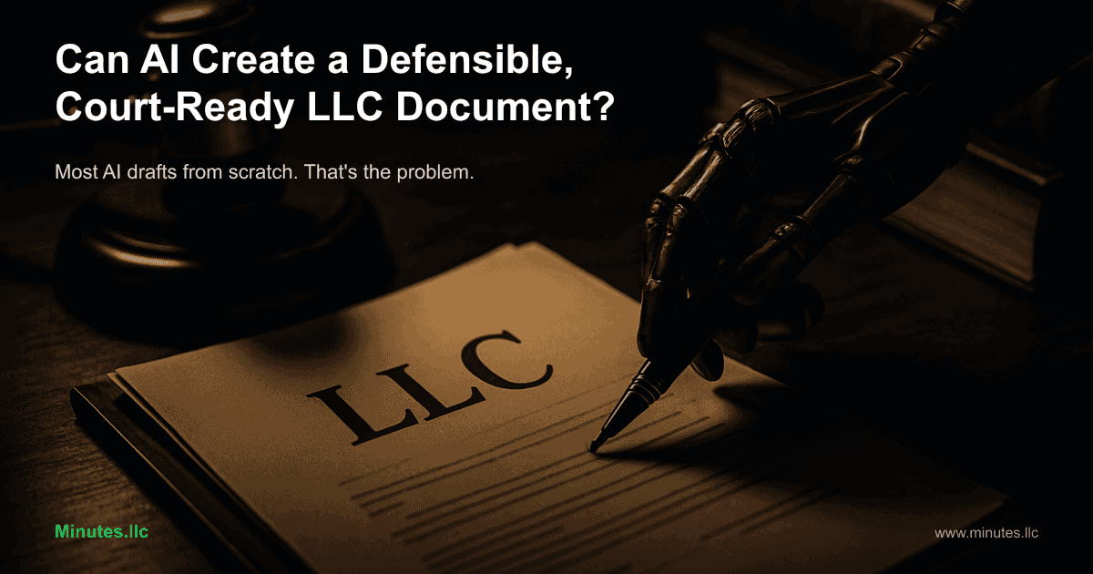 Can AI Create a Defensible, Court-Ready LLC Document?